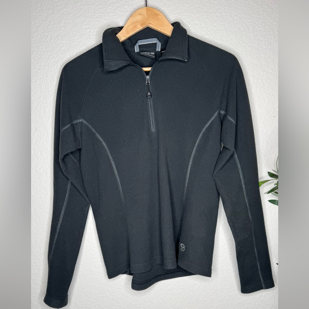 Mountain Hardwear Women’s Black Quarter Zip Fleece Pullover Top‎ Size M Outdoor